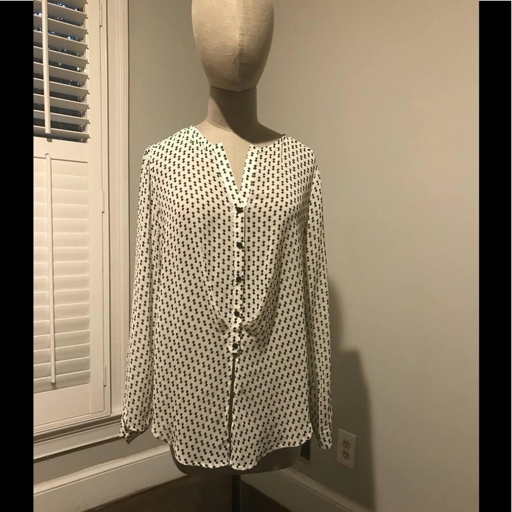 Ro&De Blouse with V-neck and Tie, Size S